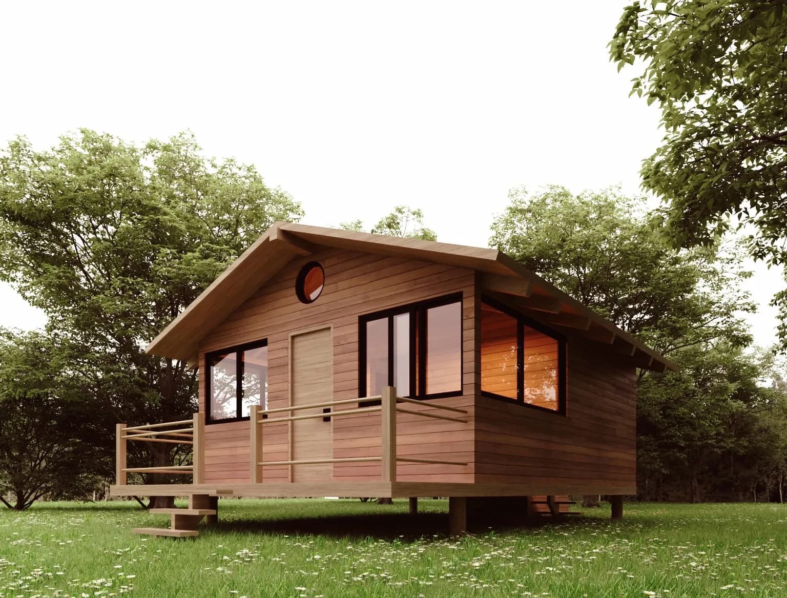 Chalet prefabricado de lujo con diseño elegante